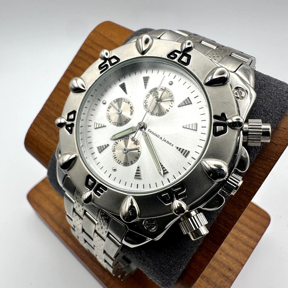 Kendall & James Silver Tone Analog Quartz Watch with Bracelet
